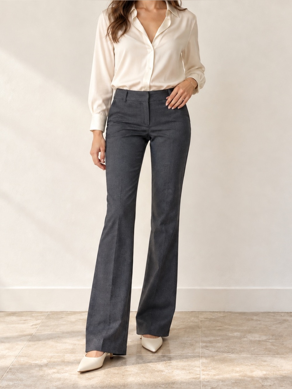 Office Siren The Limited Cassidy Fit Charcoal Gray Bootcut Dress Pants Women’s 2